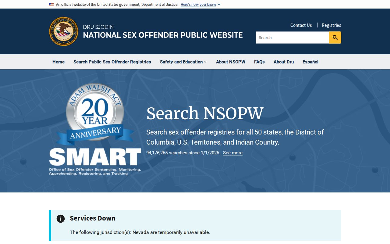 Summit County sex offender check using the national NSOPW search interface